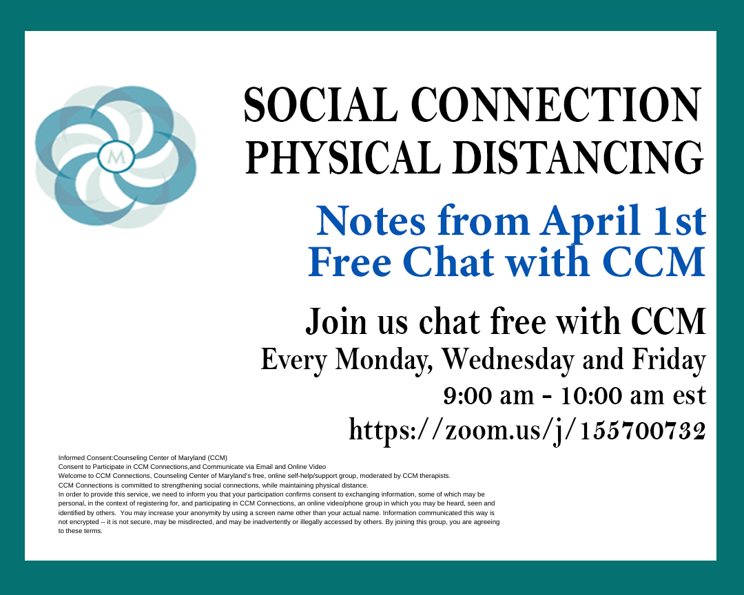 Chat Notes April 1