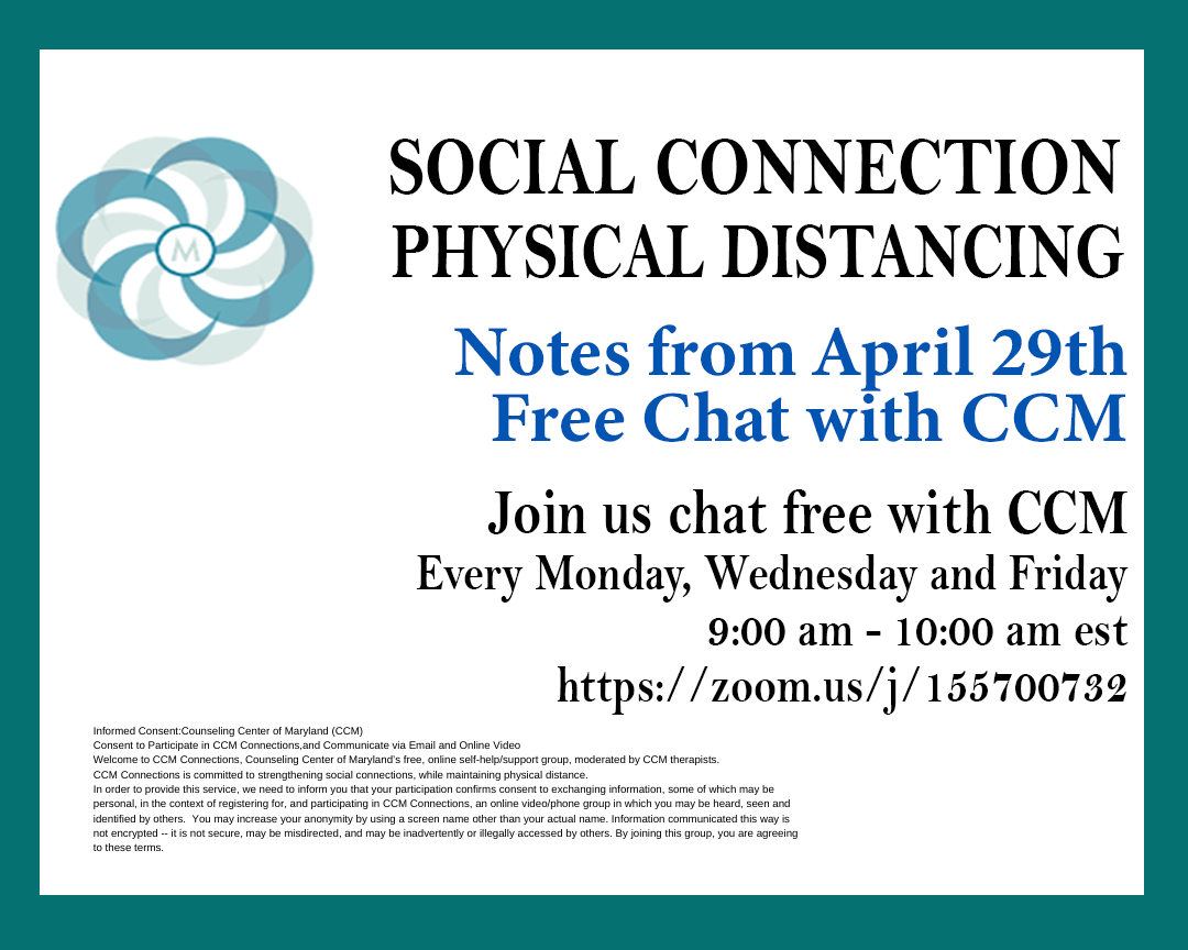 Free Chat Notes April 29
