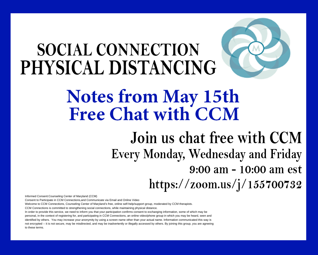 Chat Notes May 15