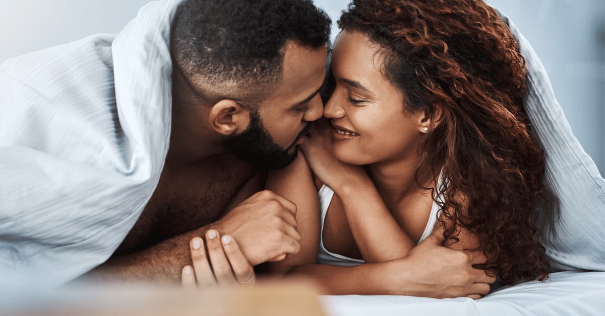 man and women in bed